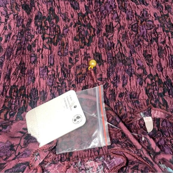 Free People womens Floral-print Smock It to Me Balloon-sleeve Mini Dress Large - Picture 6 of 6